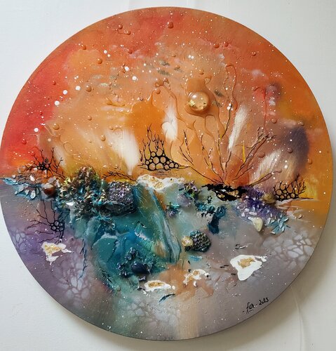 Le crépuscule marin par Frédérique Chabin-Rivière, Peinture en vente sur Singulart