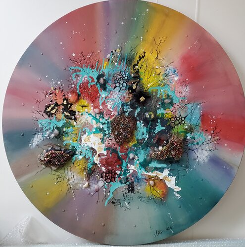 Horizon coloré von Frédérique Chabin-Rivière, Malerei kaufen auf Singulart