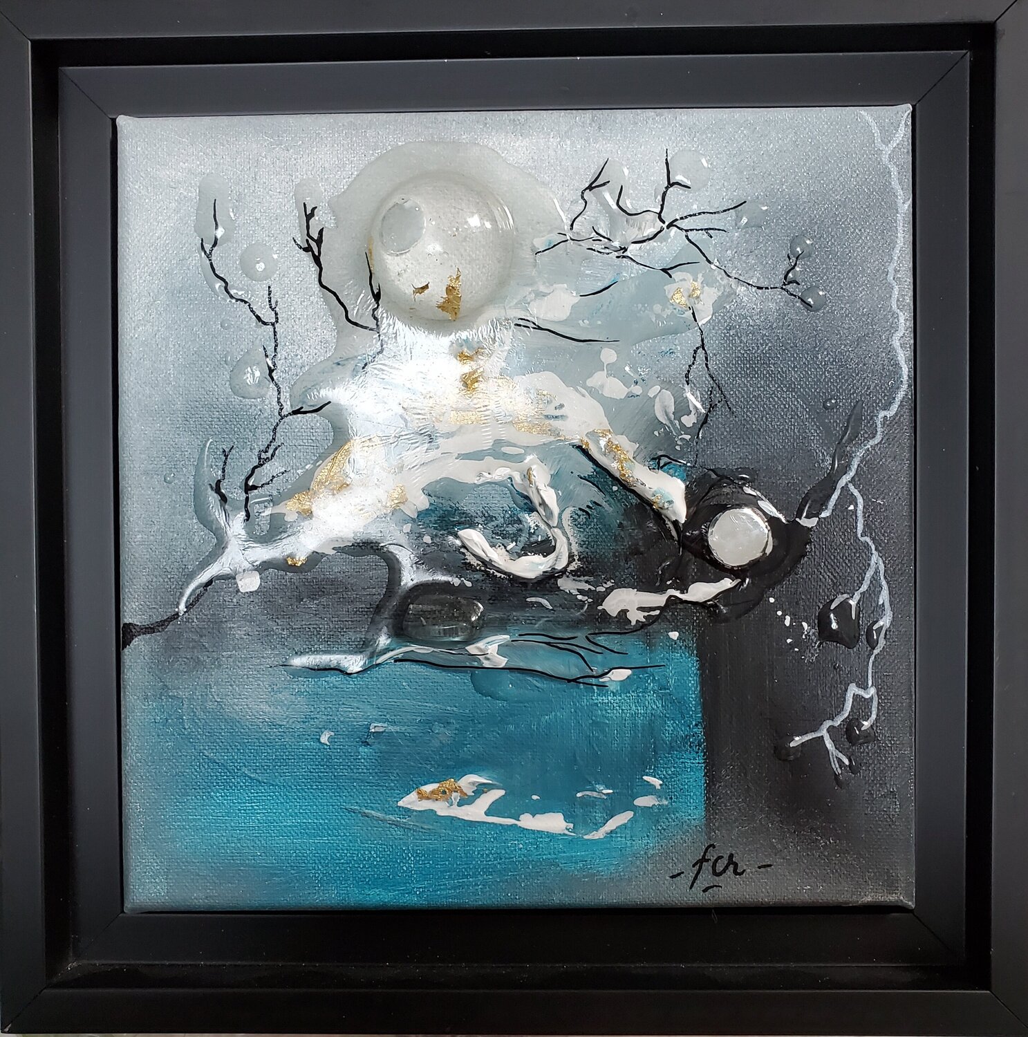 Ice Blue two Frédérique Chabin-Rivière Dipinto originale in vendita
