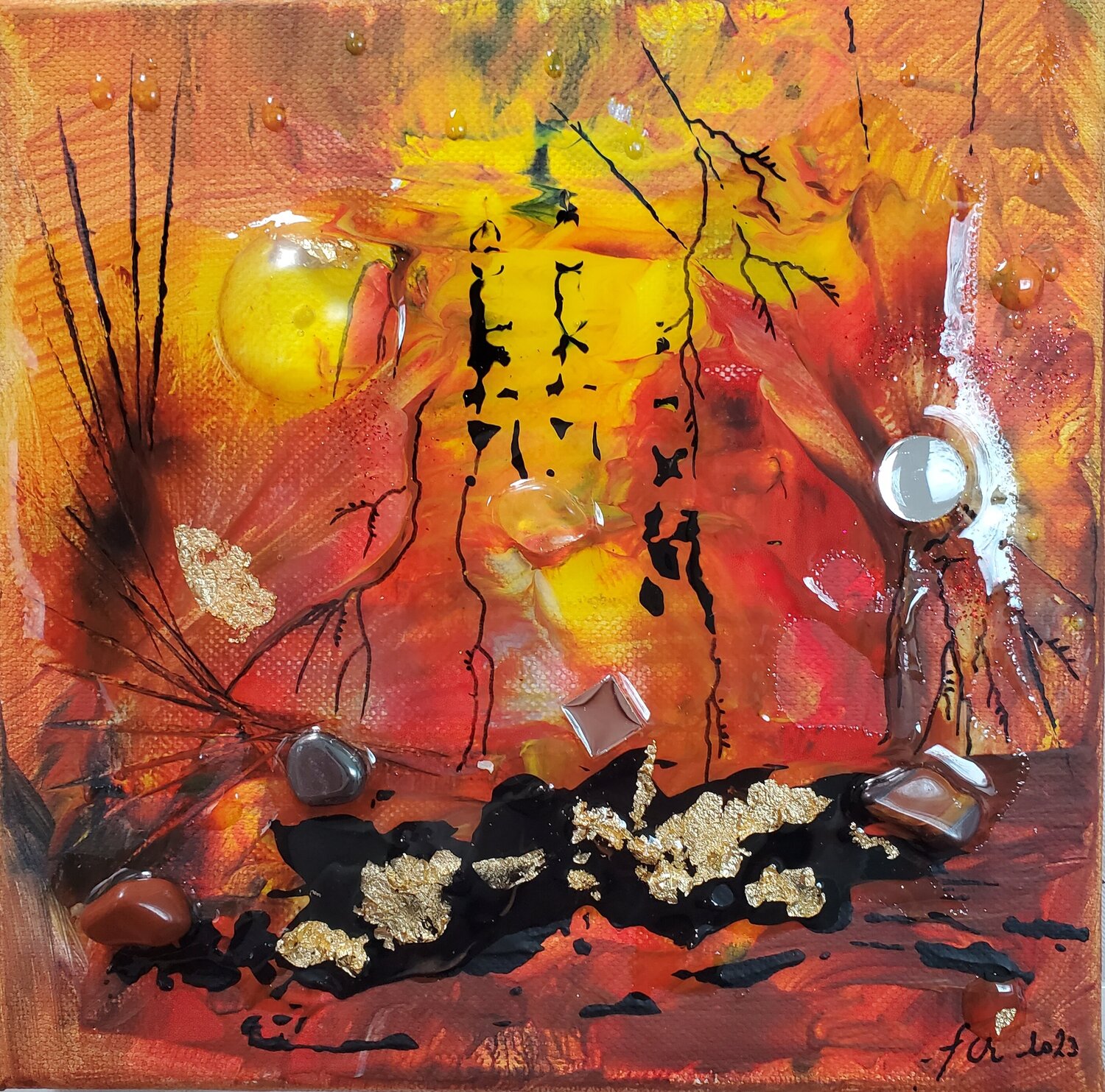 Fireland Frédérique Chabin-Rivière Dipinto originale in vendita