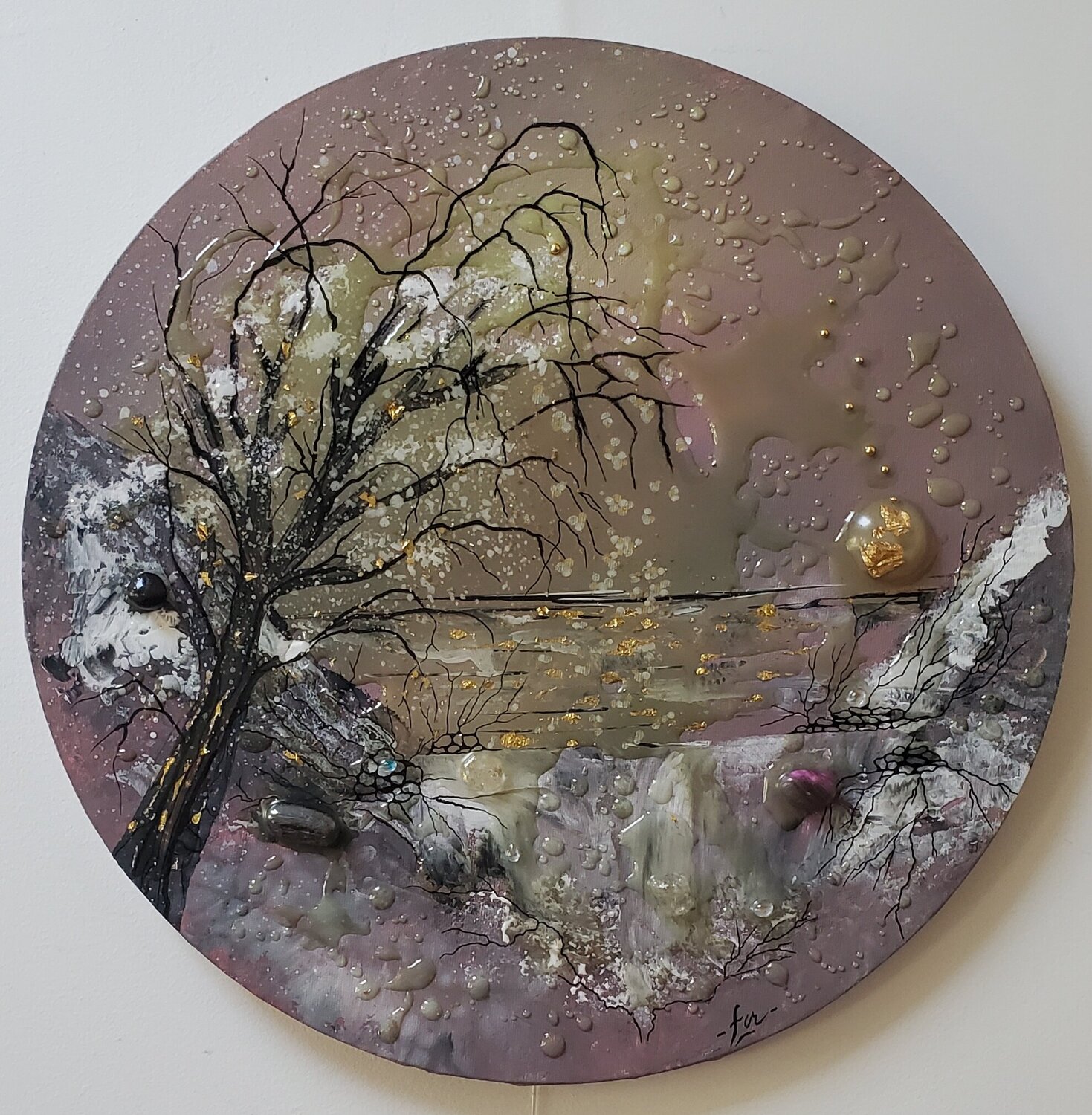 Bulles d'or Frédérique Chabin-Rivière Originalgemälde zu verkaufen