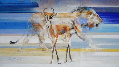 SYNCHRONOUS - not as it seems van Everett Duarte, Schilderij te koop op Singulart