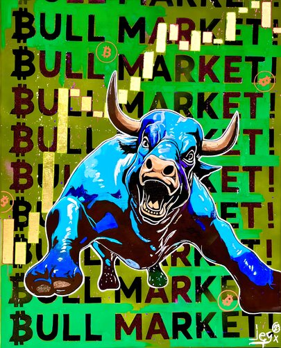 Bitcoin - Bull Market van JEG FINE ART, Schilderij te koop op Singulart