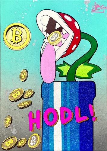 Bitcoin - Hodl van JEG FINE ART, Schilderij te koop op Singulart