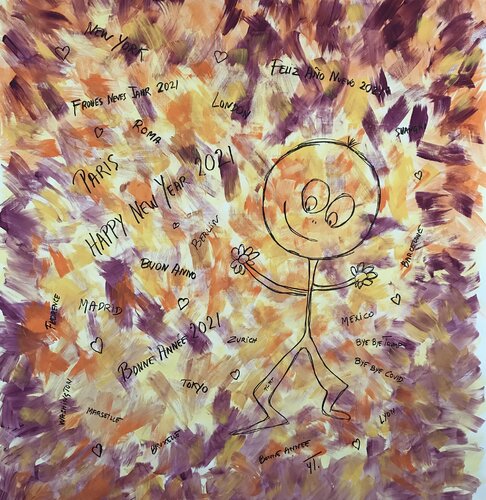 Happy New Year 2021 by Yves Thomas, Painting for Sale on Singulart