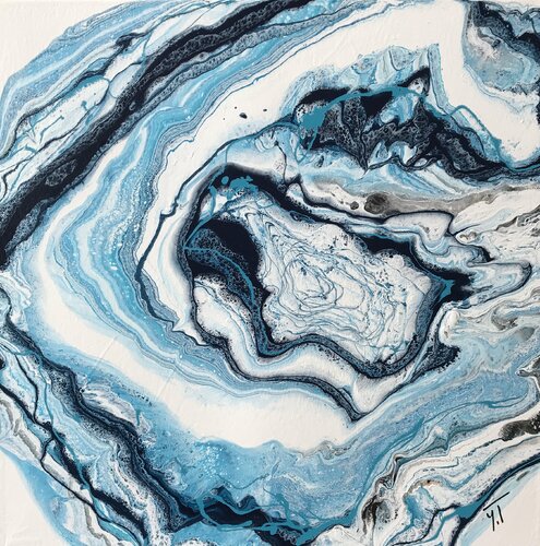 Mélodie en bleu / Blue Melody di Yves Thomas, Pittura in vendita su Singulart