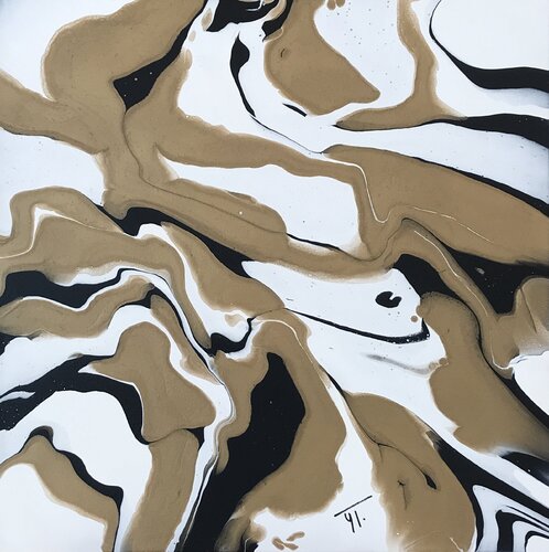 Noir, Blanc et Or von Yves Thomas, Malerei kaufen auf Singulart