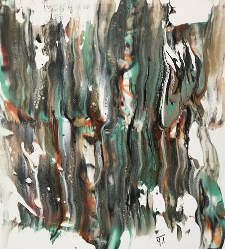 Glissade dans le vert von Yves Thomas, Malerei kaufen auf Singulart