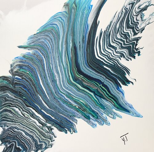 Le vol de l'oiseau bleu di Yves Thomas, Pittura in vendita su Singulart
