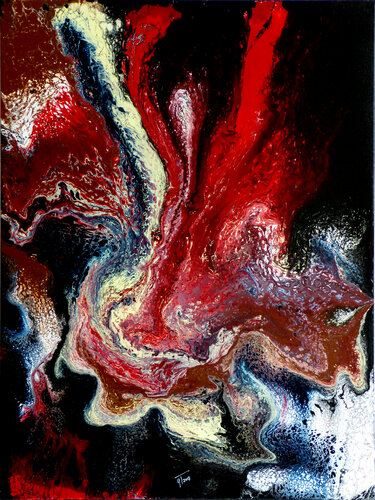 Éruption Volcanique / Volcanic eruptions di Yves Thomas, Pittura in vendita su Singulart