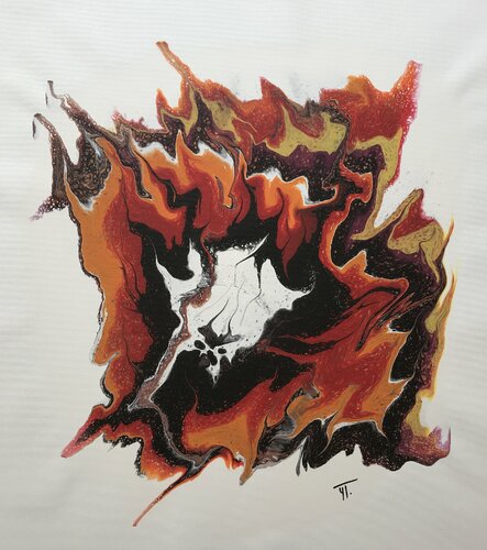 La danse du Feu di Yves Thomas, Pittura in vendita su Singulart