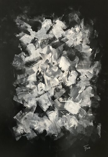 Papillons noir et blanc di Yves Thomas, Pittura in vendita su Singulart
