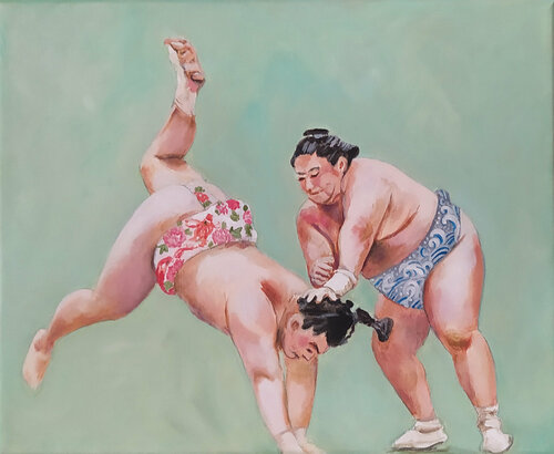 Petit Sumo #2 van Valeria Pesce, Schilderij te koop op Singulart