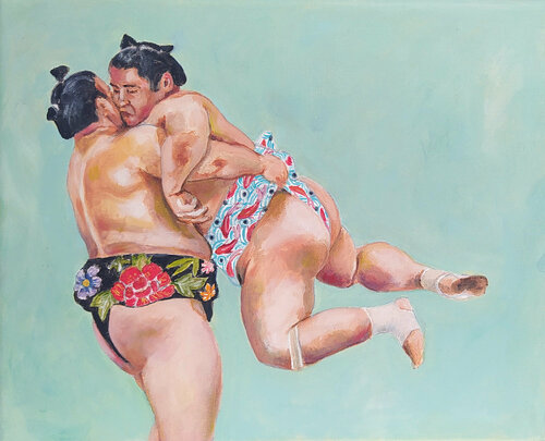 Petit Sumo #3 by Valeria Pesce, Painting for Sale on Singulart