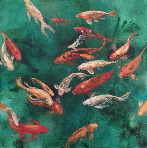 Assembramenti acquatici van Valeria Pesce, Schilderij te koop op Singulart
