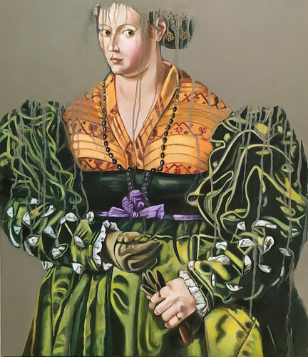 Dama con mucha clase (Fashion Victim nº9) di Valeria Pesce, Pittura in vendita su Singulart