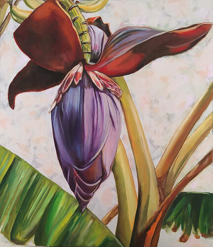 Banana's flower van Valeria Pesce, Schilderij te koop op Singulart