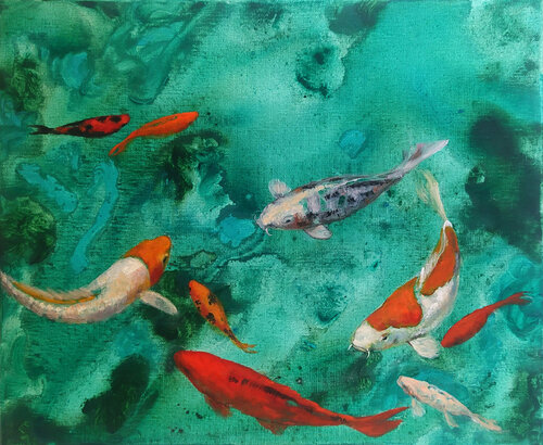 Deep green di Valeria Pesce, Pittura in vendita su Singulart