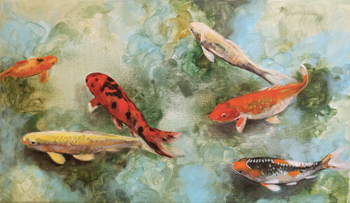 Heavenly Koi di Valeria Pesce, Pittura in vendita su Singulart