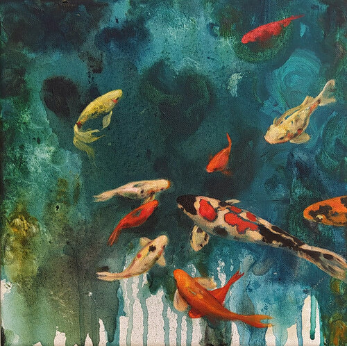 Koi & friends di Valeria Pesce, Pittura in vendita su Singulart