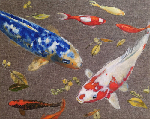 KOI STORIES 1 van Valeria Pesce, Schilderij te koop op Singulart