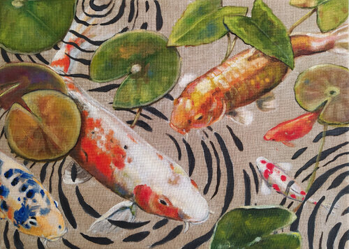 POND STORIES van Valeria Pesce, Schilderij te koop op Singulart