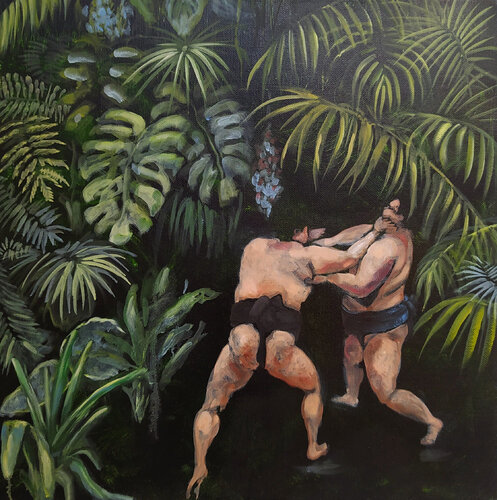 Jungle Sumo van Valeria Pesce, Schilderij te koop op Singulart