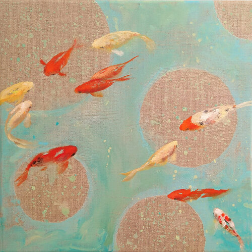 BUBBLEFISH 4 van Valeria Pesce, Schilderij te koop op Singulart