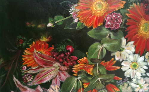 Oma Blumen by Valeria Pesce, Painting for Sale on Singulart