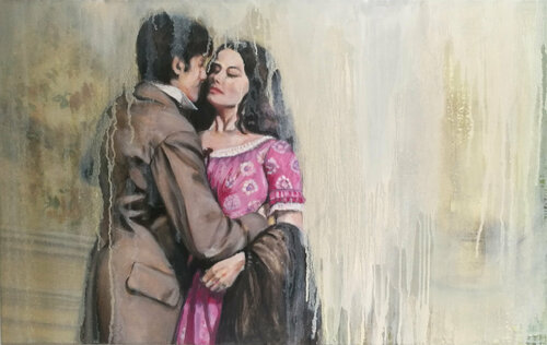 About to kiss van Valeria Pesce, Schilderij te koop op Singulart