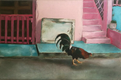 Un día cualquiera en Cozumel van Valeria Pesce, Schilderij te koop op Singulart