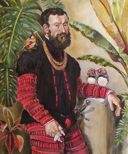 Retrato de un soldado de vacaciones van Valeria Pesce, Schilderij te koop op Singulart