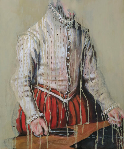 Il Sarto (Fashion Victim nº2) van Valeria Pesce, Schilderij te koop op Singulart