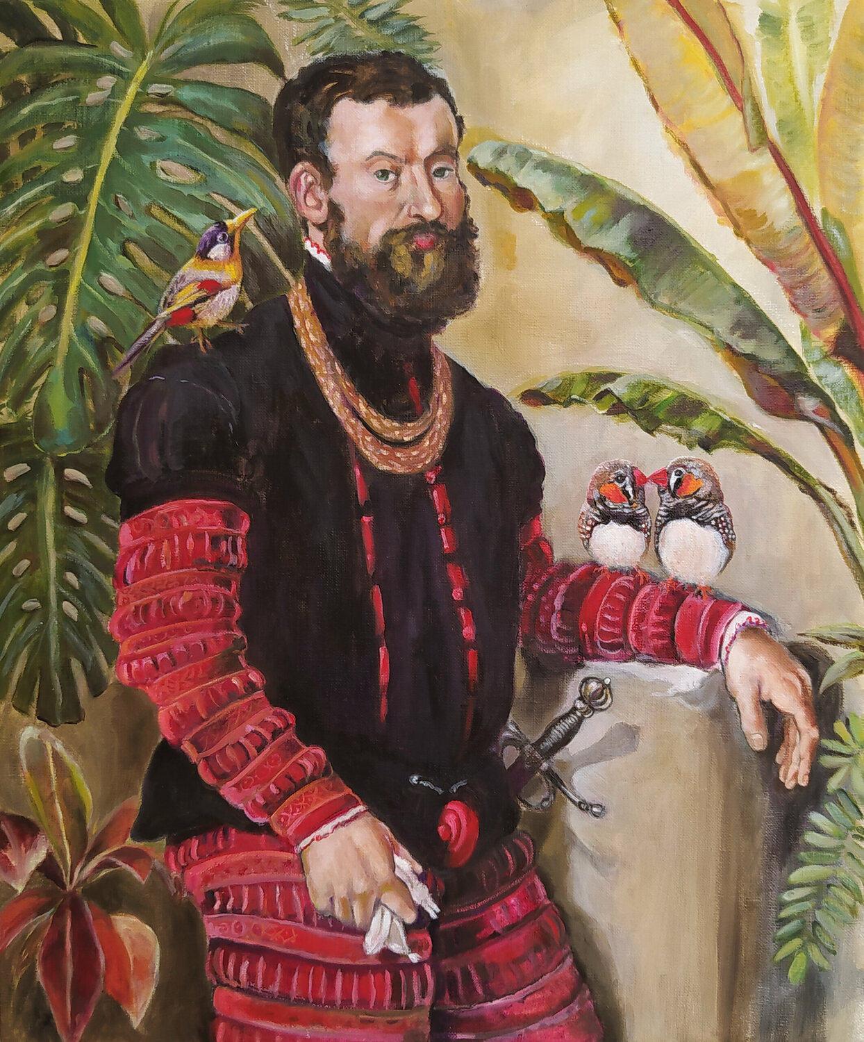 Retrato de un soldado de vacaciones Valeria Pesce Originalgemälde zu verkaufen