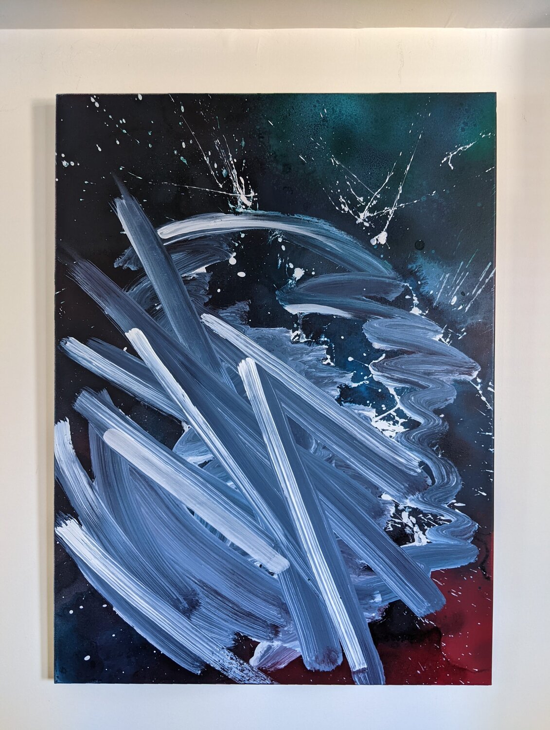 Bang ! (Big ?) von Benoît Guérin (2023) Malerei Acryl, Farbspray auf