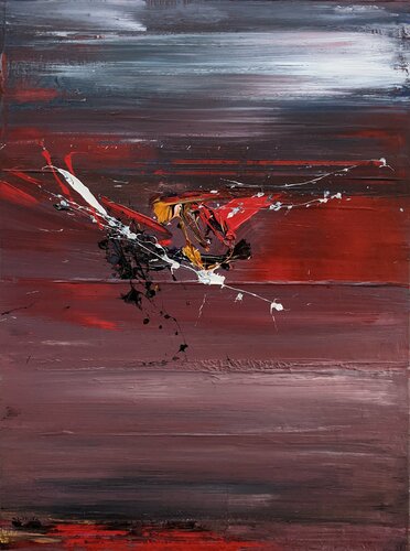 Red Dragonfly par Benoît Guérin, Peinture en vente sur Singulart