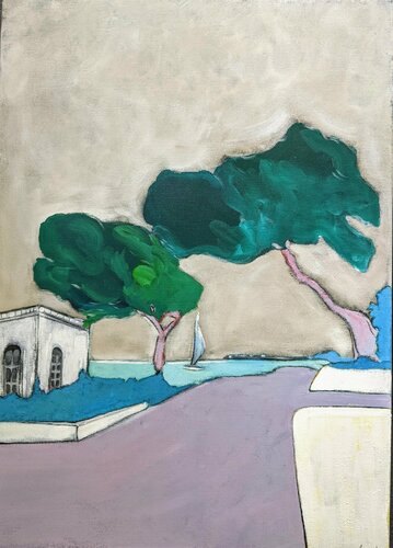 Balade à La Rochelle par Benoît Guérin, Peinture en vente sur Singulart