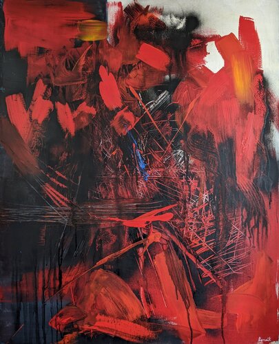 Purple Rivers di Benoît Guérin, Pittura in vendita su Singulart