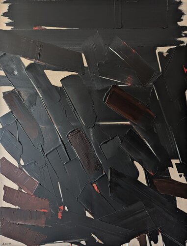 Tribute to P. Soulages par Benoît Guérin, Peinture en vente sur Singulart