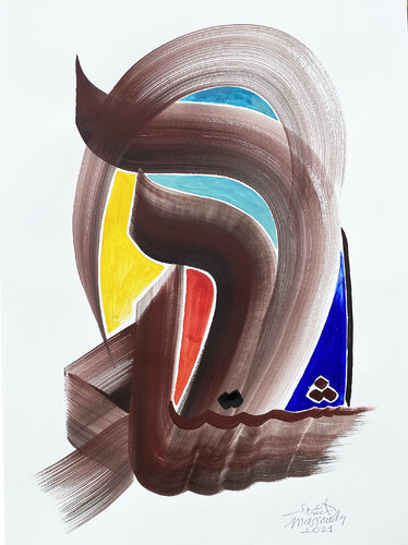 Hassan Massoudy  絵画　インテリア　額縁　フランス画家 Hassan Massoudy フランス画家 絵画 額縁 インテリア 西洋風