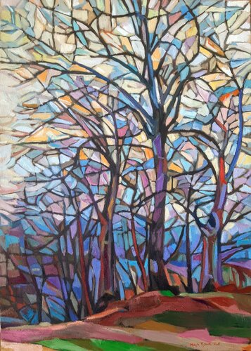 Winter trees par Maja Đokić Mihajlović, Peinture en vente sur Singulart