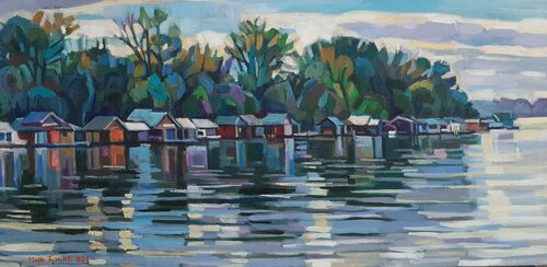 On the Sava River par Maja Đokić Mihajlović, Peinture en vente sur Singulart