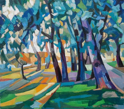 Autumn shadows 1 par Maja Đokić Mihajlović, Peinture en vente sur Singulart