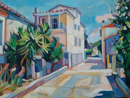 Greek village von Maja Đokić Mihajlović, Malerei kaufen auf Singulart