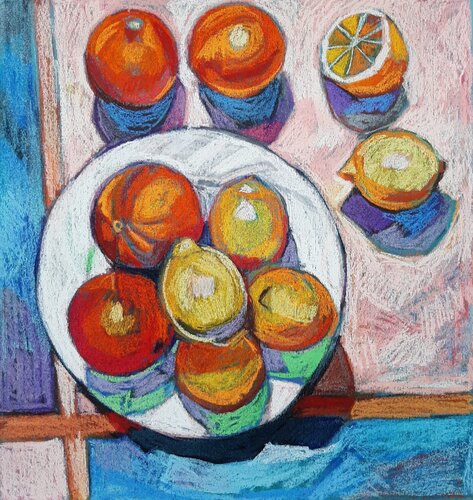 Still life with oranges and  lemons Maja Đokić Mihajlović