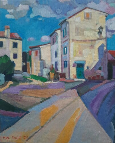 Mediterranean village  1 von Maja Đokić Mihajlović, Malerei kaufen auf Singulart