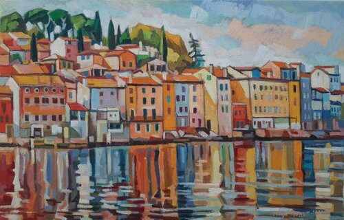Rovinj par Maja Đokić Mihajlović, Peinture en vente sur Singulart