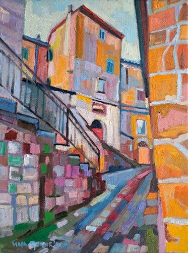 Stone street, Sorano von Maja Đokić Mihajlović, Malerei kaufen auf Singulart