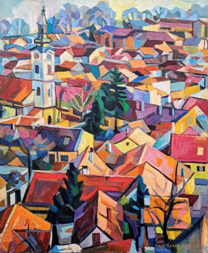 Zemun van Maja Đokić Mihajlović, Schilderij te koop op Singulart