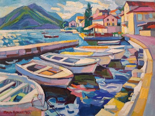 Boats by Maja Đokić Mihajlović, Painting for Sale on Singulart